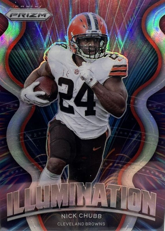 Nick Chubb 2021 Prizm #I-28 Illumination /(SSP) BGS 9