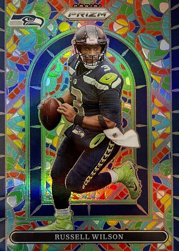 Russell Wilson 2021 Prizm #SG-14 Stained Glass /(SSP) SGC 9.5