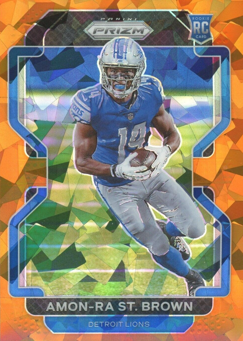 Amon-Ra St. Brown 2021 Prizm #358 Orange Ice Price Guide - Sports