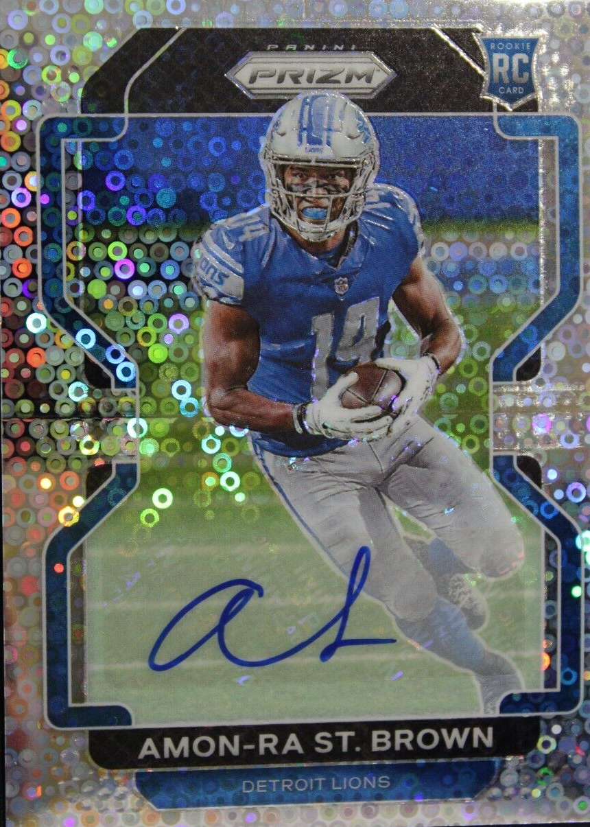 Amon-Ra St. Brown 2021 Prizm #358 Rookie Autographs - No Huddle