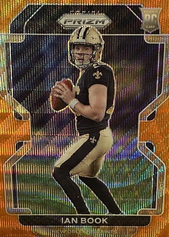 Ian Book 2021 Prizm #357 Orange Wave /60 Rookie RAW