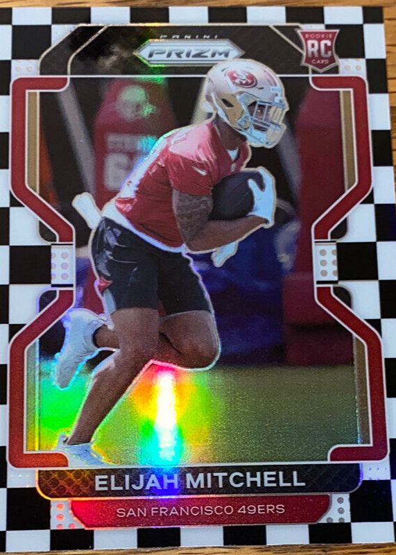 Elijah Mitchell 2021 Prizm #399 Black & White Checker /(SSP) Rookie SGC 10