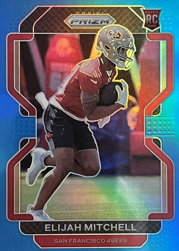 Elijah Mitchell 2021 Prizm #399 Light Blue Rookie PSA 10