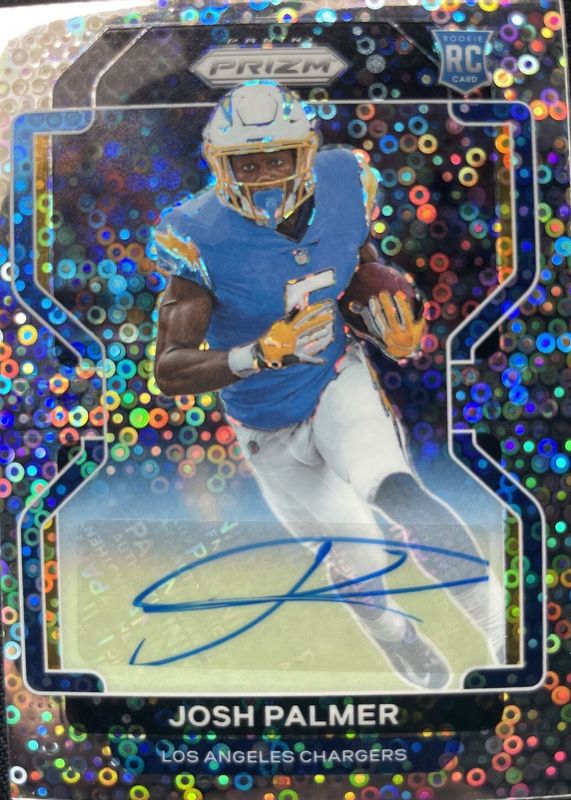 Josh Palmer 2021 Prizm #359 Rookie Autographs - No Huddle Rookie RAW