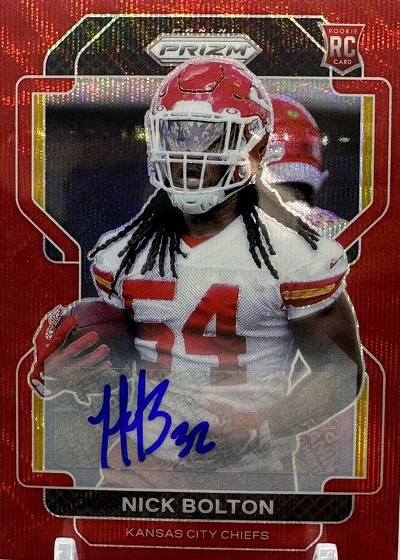 2021 Prizm #390 Rookie Autographs - Red Wave /149