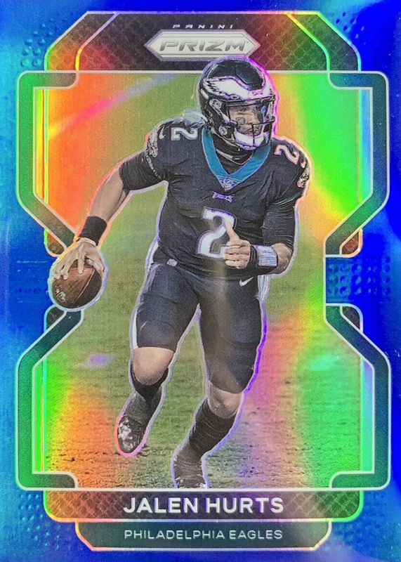 Jalen Hurts 2021 Prizm #221 Blue /(SSP) RAW
