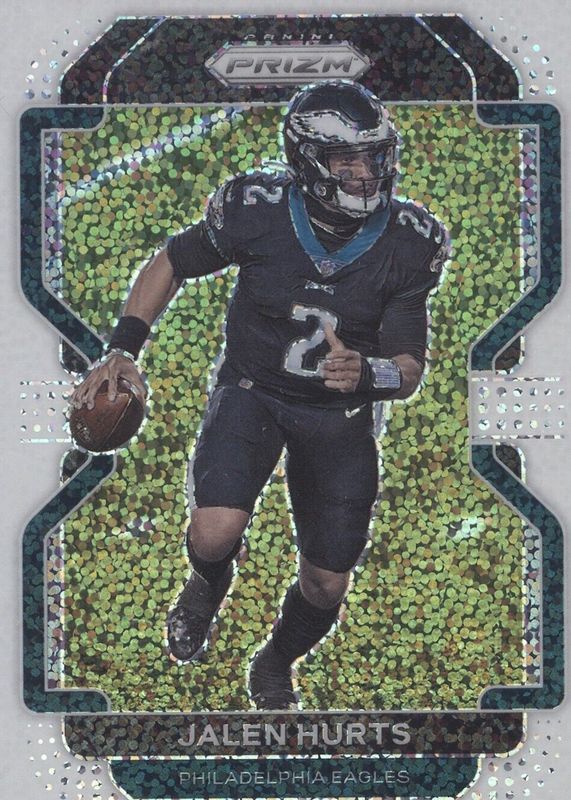 Jalen Hurts 2021 Prizm #221 White Sparkle /(SSP) RAW