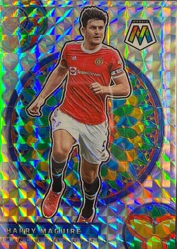 Harry Maguire 2021 Mosaic Premier League #40 Stained Glass /(SSP) PSA 10