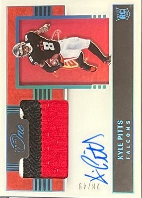 2021 One #125 Premium Rookie Patch Autographs - Blue (/49)