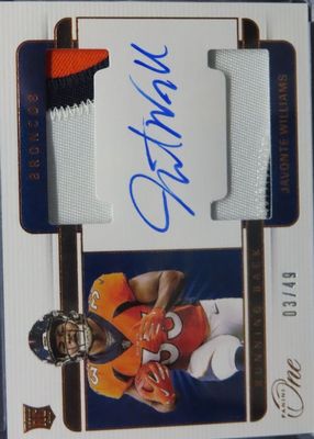 2021 One #43 Rookie Dual Patch Auto - Bronze (/49)