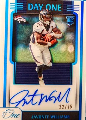 2021 One #109 Day One Autographs - Blue (/75)