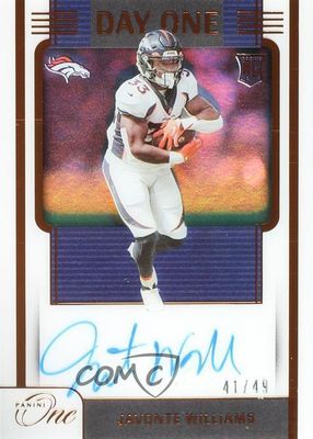 2021 One #109 Day One Autographs - Bronze (/49)