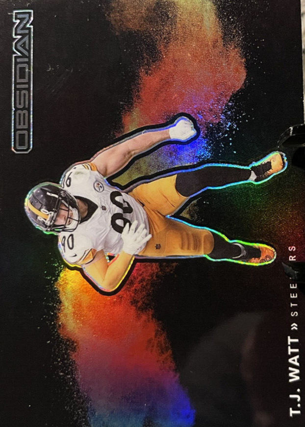 TJ Watt 2021 Obsidian #CB-15 Black Color Blast /(SSP) Price Guide