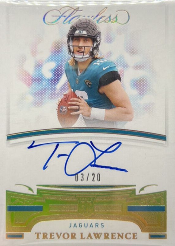 Trevor Lawrence 2021 Flawless #FRS-TLA Flawless Rookie Signatures (/20) RAW