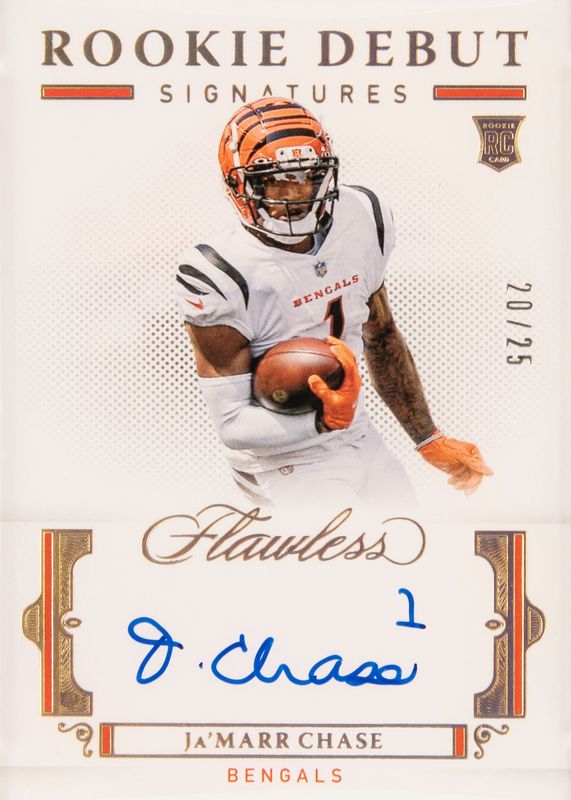 Ja'Marr Chase 2021 Flawless #RDS-JMC Rookie Debut Signatures (/25) PSA 10