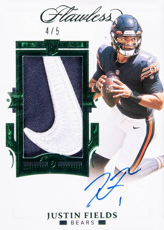 thumbnail image 2 of 2021 Panini Score Throwback #TB-2 Justin Fields Rookie Card JC7 | Property Room 2 of 9
