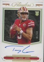 Trey Lance 2021 Flawless #RSS-TRL Rookie Shadow Signatures (/20) Price ...