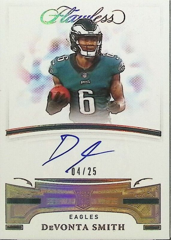 DeVonta Smith 2021 Flawless #FRS-DVS Flawless Rookie Signatures (/25) Rookie PSA 7