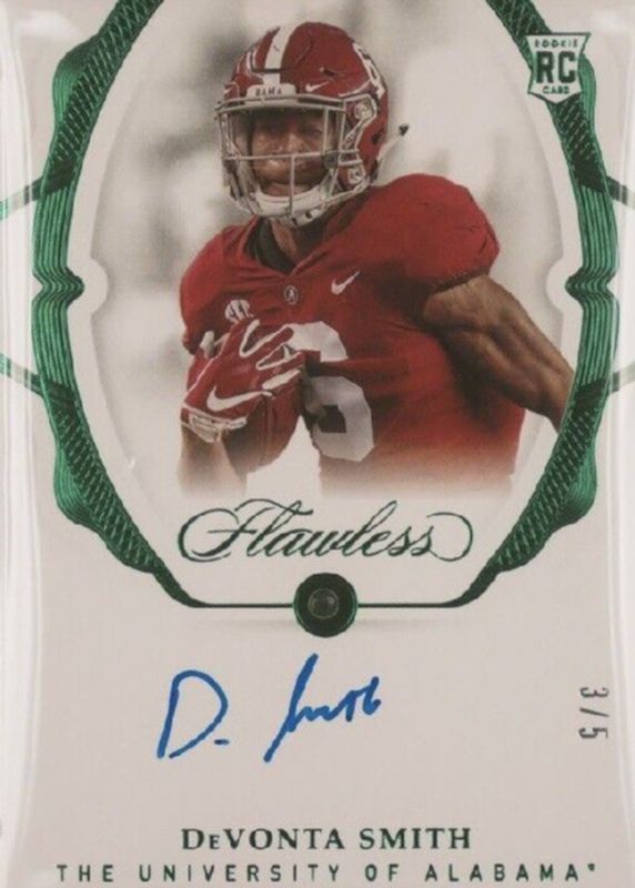 DeVonta Smith 2021 Flawless #RGS-DVS Rookie Gems Signatures - Emerald /5 PSA 10