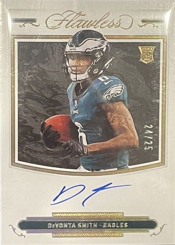 DeVonta Smith 2021 Flawless #RSS-DVS Rookie Shadow Signatures (/25) Rookie SGC 9.5