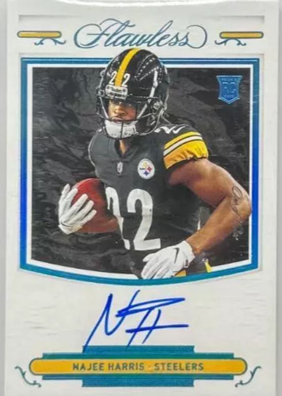 Najee Harris 2021 Flawless #RSS-NHA Rookie Shadow Signatures - Platinum /1 Rookie RAW