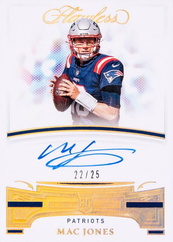 Mac Jones 2021 Flawless #FRS-MJO Flawless Rookie Signatures (/25) Rookie SGC 8