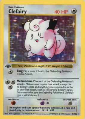 1999 Pokemon Game #5 1st Edition Holo