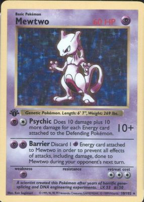 1999 Pokemon Game #10 1st Edition Holo