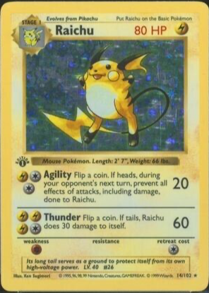 1999年 Pokemon Game Raichu-Holo 1st Ed. eBay Auction Item 126542510579 Tcg Cards 1999 Pokemon Game