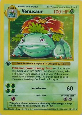 1999 Pokemon Game #15 1st Edition Holo