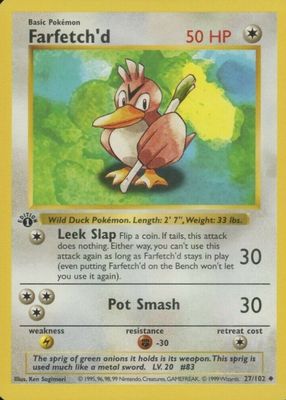 1999 Pokemon Game #27 1st Edition