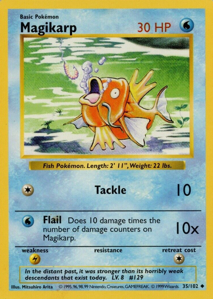 Magikarp 1999 Pokemon Game #35 Shadowless Price Guide - Sports