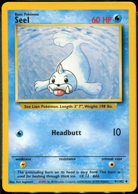 Seel 1999 Pokemon Game #41 Unlimited SGC 9.5