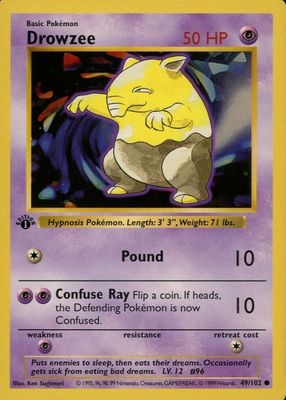 2023 Pokémon Drowzee Art Rare PSA 10 PSA 10 Drowzee AR 086/078 SV1v Scarlet Violet Pokemon Card