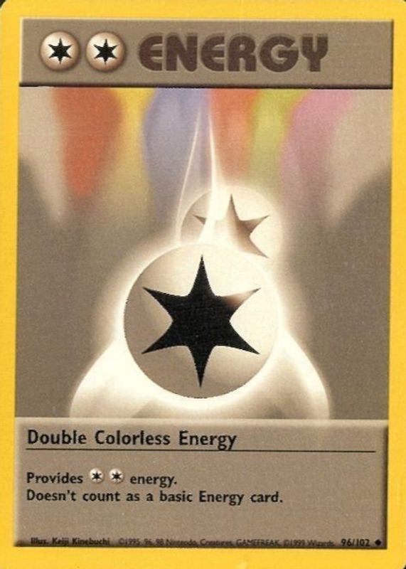 Double Colorless Energy 1999 Pokemon Game #96 Unlimited PSA 5.5