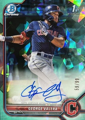 2022 Bowman Sapphire Edition #BSPA-GV Chrome Prospect Auto - Aqua /99 (1st)