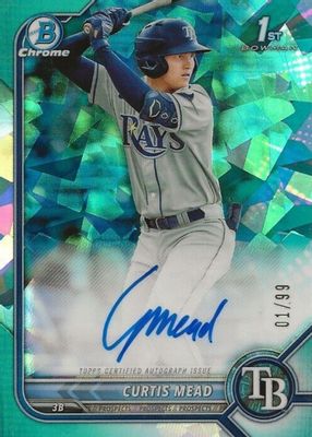 2022 Bowman Sapphire Edition #BSPA-CM Chrome Prospect Auto - Aqua /99 (1st)