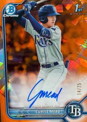 2022 Bowman Sapphire Edition #BSPA-CM Chrome Prospect Auto - Orange /25 (1st)