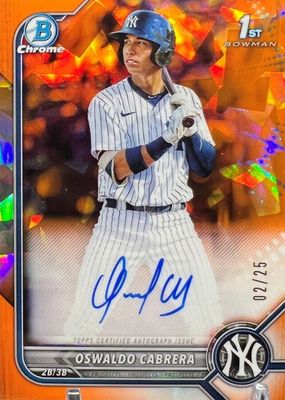 2022 Bowman Sapphire Edition #BSPA-OC Chrome Prospect Auto - Orange /25 (1st)