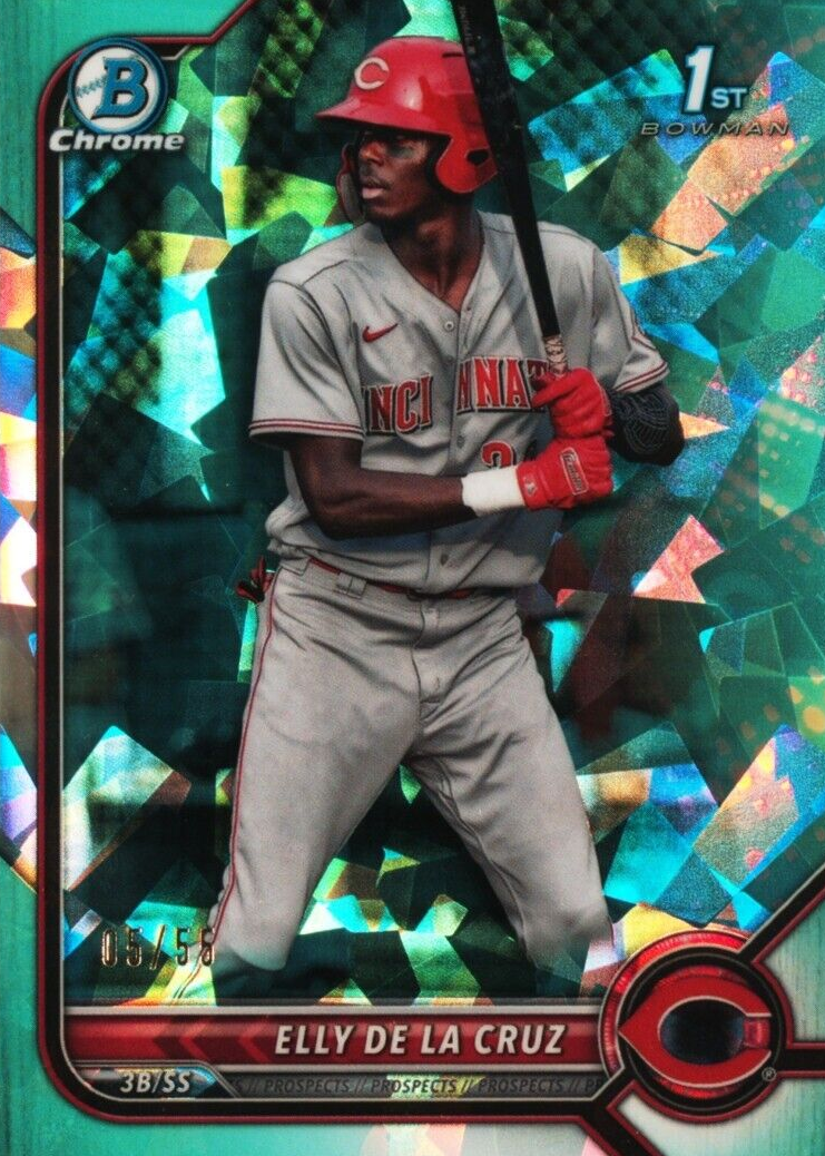 Elly De La Cruz 2022 Bowman Sapphire Edition #BCP-50 Chrome