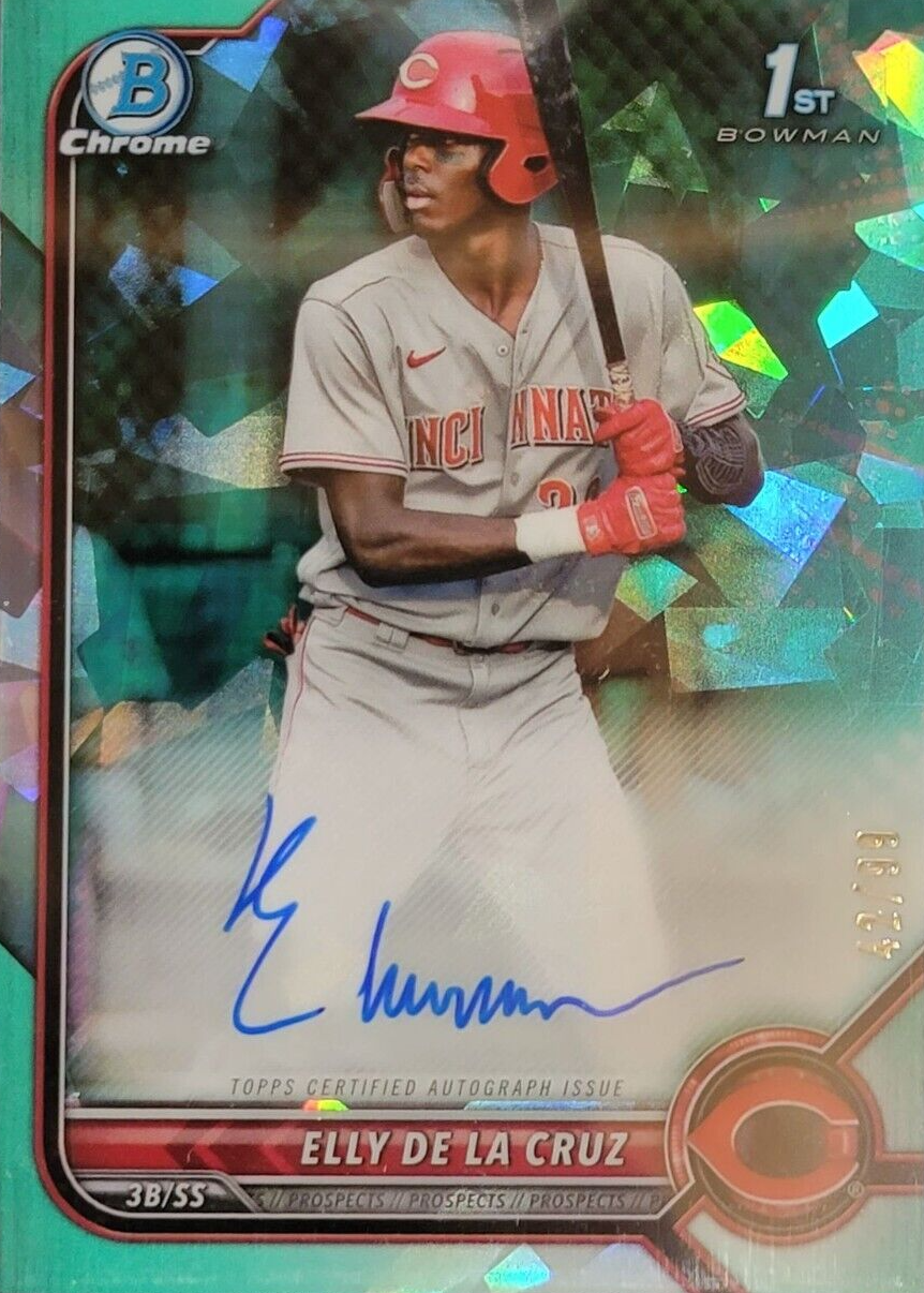 Elly De La Cruz 2022 Bowman Sapphire Edition #BSPA-ED Chrome