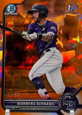 WARMING BERNABEL 2022 Bowman Mojo Auto BMA-WB Rockies SHARP! HOT PROSPECT!!