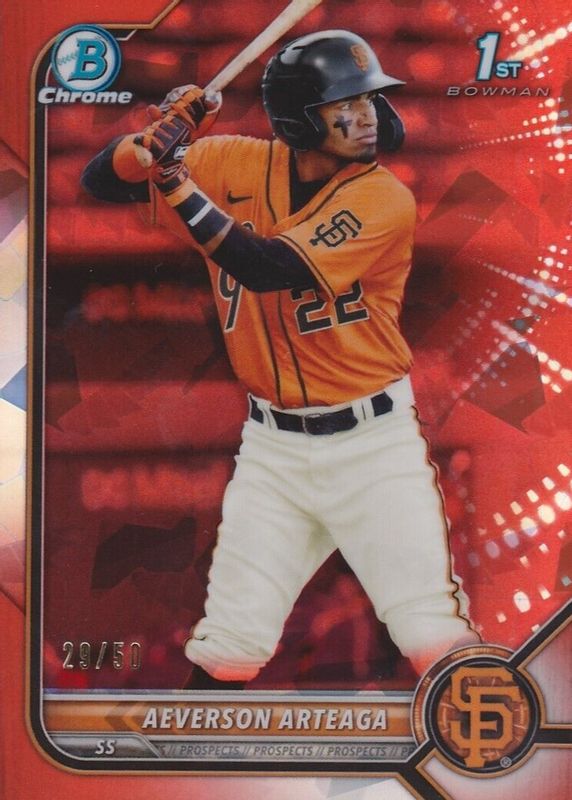 2022 Bowman Sapphire Edition #BCP-82 Chrome Prospects - Orange /50 (1st)