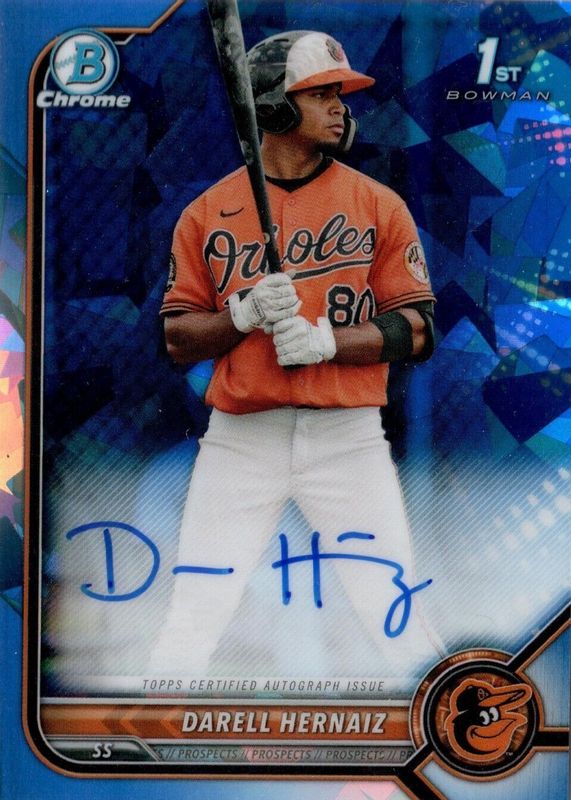 Darell Hernaiz 2022 Bowman Sapphire Edition #BSPA-DHZ Chrome Prospect Auto (1st) SGC 10