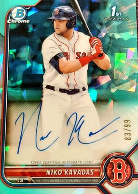 2022 Bowman Sapphire Edition #BSPA-NK Chrome Prospect Auto - Aqua /99 (1st)