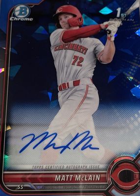 2022 Bowman Sapphire Edition #BSPA-MM Chrome Prospect Auto (1st)