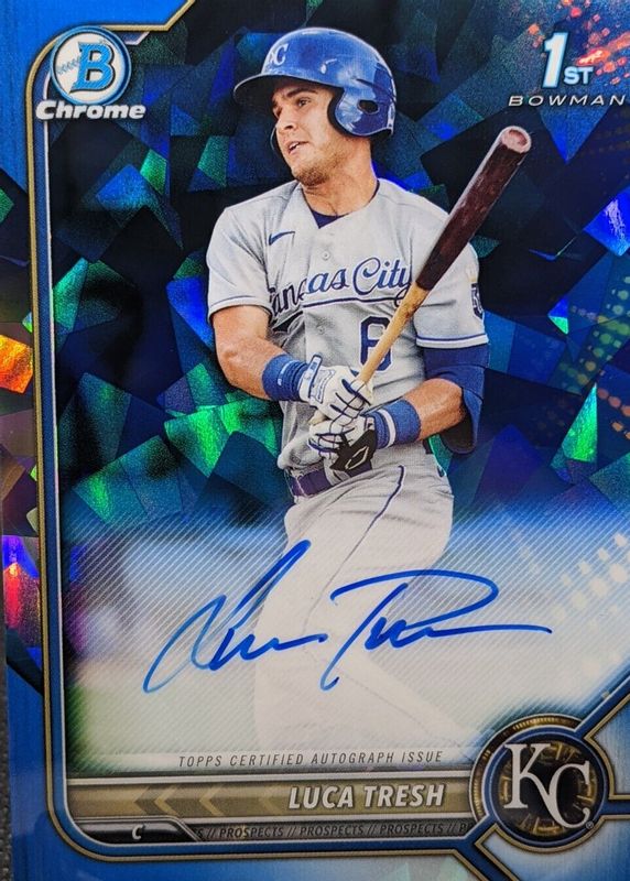 Luca Tresh 2022 Bowman Sapphire Edition #BSPA-LT Chrome Prospect Auto (1st) RAW