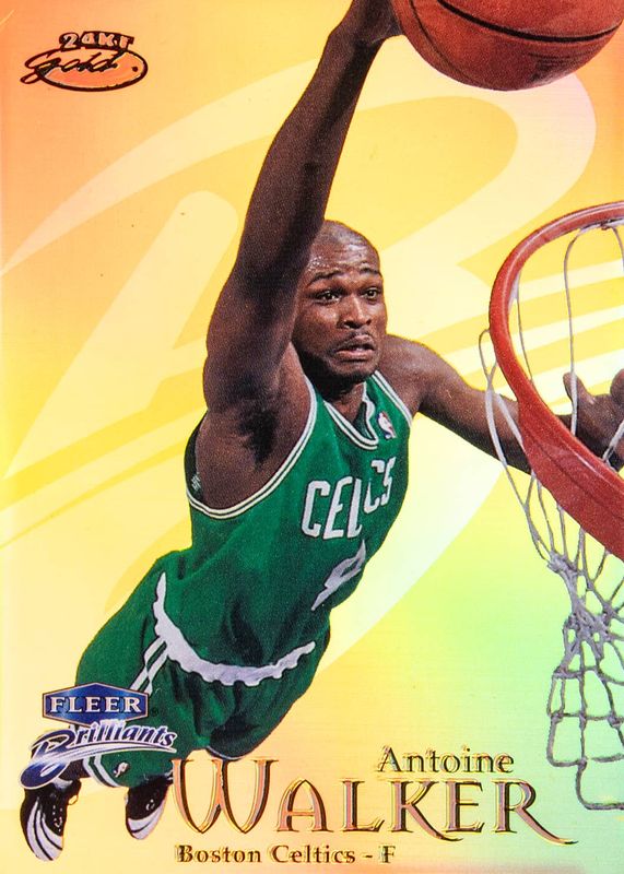 Antoine Walker 1998 Fleer Brilliants #40TG 24-Karat Gold /24 RAW