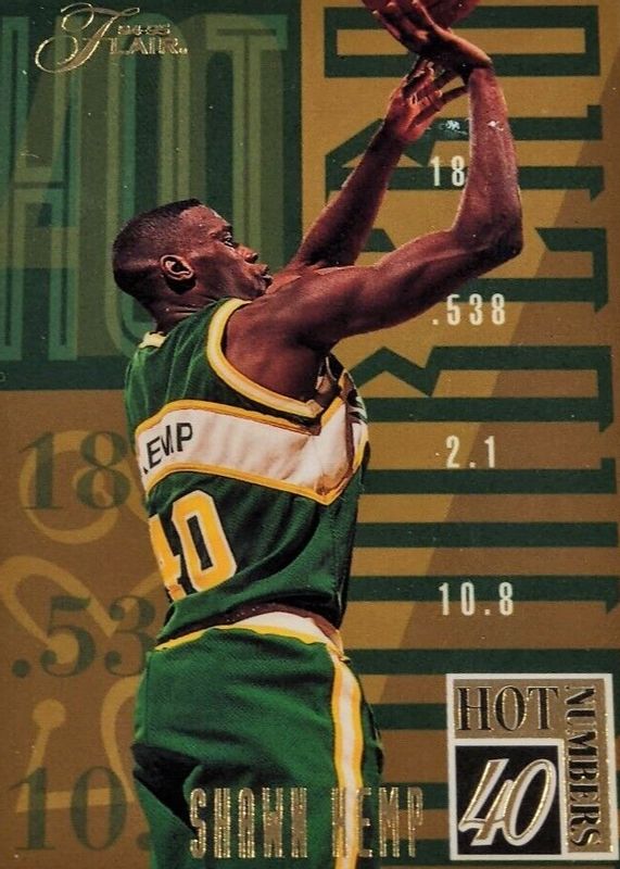 Shawn Kemp 1994 Flair #6 Hot Numbers PSA 10