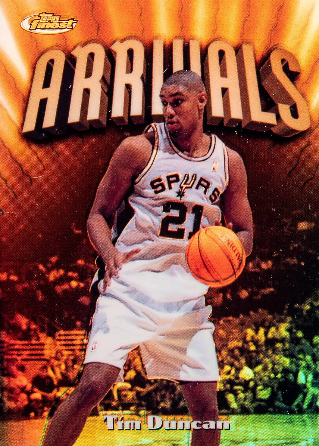 Tim Duncan 1997 Topps Finest #325 Gold - Refractor /289 Price